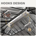 DWVO 10x12ft Hardtop Gazebo Double Roof with Nettings and Curtains, Heavy Duty Galvanized Steel Outdoor Vertical Stripes Roof for Patio, Backyard, Deck, Lawns, Grey - Image 2