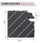 VANCASTLE Interlocking Floor Tiles, 12" x 12" Outdoor Flooring，All-Weather Waterproof Deck Tiles for Patio/Poolside/Garage/Gym, 1 Sq Ft Coverage per Tile, Easy to Install, Dark Grey/9 Pack - Image 5