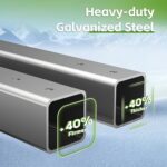 Vigo huseeo 12x20x8.7 FT Carport with Galvanized Steel Roof, Heavy Duty Metal Carport Canopy, Car Shelter Garage for Pickup, Boat, Car and Tractors, Grey - Image 2