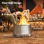 EAST OAK Fuoco Smokeless Fire Pit 21'' for Patio and Outdoor, Stainless Steel Firepit Wood Burning Fireplace with Carrying Bag, Portable Outdoor Fire Pit with Stand & Removable Ash Pan for Outside - Image 8