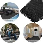 16 PCS Modular Interlocking Cushion Interlocking Floor Tiles with Hole Drainage Tiles Mat 10" x 10" Non Slip Pool Deck Mat Outdoor for Drain Deck Pool Patio Shower Kitchen Balcony(Black) - Image 6