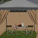 Gazebo Privacy Curtains 10' x 12' with Zipper 4-Panels Side Wall Universal Replacement for Patio, Outdoor Canopy, Garden and Backyard (Curtain Only) - Image 6