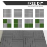 PrimeZone 216 PCS Plastic Interlocking Patio Deck Tiles - 12" x 12" Anti-Slip Waterproof Indoor Outdoor Flooring, Patio Floor Decking for Balcony, Backyard, Garden & Poolside, All Weather Use, Grey - Image 6