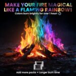 Magical Flames Fire Color Changing Packets Fire Pit (10 Pack), Fire Color Packets for Camping Essentials, Campfire, Bonfire & Fireplaces, Campfire Accessories - Image 3