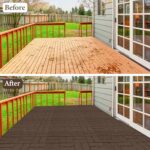 SHPAI Plastic Interlocking Deck Tiles, 9 Pack, 12"x12" Patio Decking Tiles Not-Slip All Weather Use, PVC Waterproof Outdoor Flooring Pavers for Backyard, Poolside, Porch, Balcony,Brown - Image 5