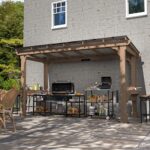 MUPATER 6 x 13 FT Wooden Grill Gazebo with Sloping Metal roof, Heavy Duty Hard Top Grill Gazebo Suitable for 2 Full-Size Grills, BBQ Canopy for Outdoor Patio, Lawn, Garden