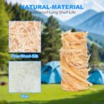 Fibvaxm 100 Counts Fire Starter, for Campfires, Fireplace, BBQ, Fire Pit, Pizza Oven, Pellet Stove & Wood, Smoker - Fire Starters for Grill, Waterproof - Natural Quick Light Wood Charcoal Fire Starter - Image 2