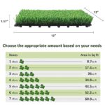 PrimeZone 54 PCS Interlocking Artificial Grass Tiles - 12"x12" Turf Outdoor Indoor Fake Grass Deck Flooring Set for Patio, Balcony, Backyard - Image 2
