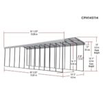 Arrow 14x51x14 DIY RV Carport Kit - Eggshell (CPH145114) - Image 7
