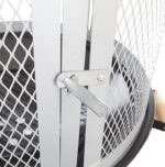 Fire Sense 01471 Fire Pit Bessemer Rolling Patio Fireplace Wooden Bonfire Porcelain Enamel Wood Burning with Wheels & Handle Grip for Outdoor Entertaining - Black & Silver - 28" - Image 9