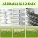 4FT Diameter Camp Fire Ring Pit, Large Round Galvanized Steel Fire Pit, Heavy Duty Steel Fire Pit Silver for Backyard, Camping, Bonfire (4x4x1FT) - Image 6