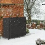 4ft Outdoor Firewood Rack with Cover Combo Set Waterproof for Wood Storage, Adjustable Fire Log Stacker Stand, Heavy Duty Firewood Holder for Fireplace Metal Lumber Storage Carrier Organizer - Image 5