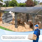 AirWire 10x14 FT Gazebo Pergola Awnings for Patio with Hardtop Gazebos on Clearance Patio Covers for Shade and Rain, Lean to Gazebo Sunroom Patio Canopy Outdoor Pergolas for Patios,Decks,Backyard - Image 7