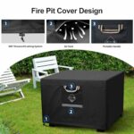 QH.HOME Fire Pit Cover Square Heavy Duty Fabric 100% Waterproof, Fits Outdoor for 29”,30 inch,31 inch,32 inch Fire Pit/Table Cover,Gas Fire Pit Cover (32”L x 32”W x 24”H,Black) - Image 7