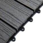 Outsunny Interlocking Deck Tiles, Pack of 11 Outdoor Flooring Patio Tiles, 12" x 12", All Weather for Porch, Balcony, Backyard for a New Classic Look, Grey - Image 9