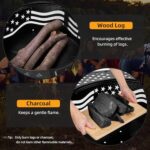 PrimeZone 42" Outdoor Fire Pit with 2 Grills - Wood Burning Firepit for Outside with Cover & Poker, Heavy Duty Metal Fire Pit Large Round Fireplace for Patio, Backyard, Picnic, Camping, Bonfire - Image 9