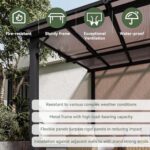 Aoxun 10' x 12' Gazebo for Patio, Gazebo Pergola with Sloped Roof, Large Wall-Mounted Heavy Duty Awnings, for Backyard, Deck, Patio - Image 4