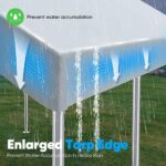 Quictent 10x20 ft Heavy Duty Carport Galvanized Car Tent Outdoor Canopy Boat Shelter with Reinforced Structure - Gray - Image 5