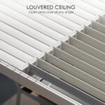 Kozyard Outdoor Louvered Pergola 12ft x 16ft Pergola Sun Shade All-Weather Aluminum Packing Shelter with Drainage System and Adjustable Roof Waterproof for Outdoor Poolside Deck Patio Garden Yard - Image 5