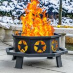 Panovue 35 inch Fire Pit for Outside, Heavy Duty Wood Burning Fire Pits with Fire Poker, Outdoor Octagonal Firepit for Camping, Yard, Patio - Image 5