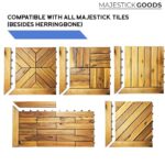 Edges for Interlocking Deck Tiles | Snap Together Edge for Wooden Flooring | Floor Decking Tile Edge - 12 x 12 Acacia Hardwood Outdoor Flooring Patio, Wooden Floor Balcony (Edge Corner 8 Pack) - Image 3