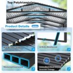 AirWire Carport Canopy 12’X20’ Heavy Duty Car Port Galvanized Steel Roof, Reinforced Stable Triangle Frame for Snowy Windy Metal Carports Enhanced Base Car Tent for Car,RV,Pickup,Boat,Truck,Tractor - Image 4