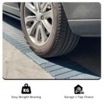 44 Pack Interlocking Deck Tiles, 12"x12"x0.8" Plastic Patio Flooring Outdoor Waterproof, All Weather Use for Balcony Porch Backyard Poolside（Dark Grey,Stripe） - Image 6