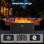 Ciays 43-Inch Rectangular Propane Fire Pit with 60,000 BTU Output, Gas with Cover and Rocks, Table CSA-Certified 2 in 1Table Gatherings Parties with 304 Stainless Steel H-Burner - Image 5