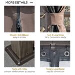 YMGSCC 12'x10' Outdoor Hardtop Gazebo with Aluminum Frame, Gazebo Canopy with Curtains Netting for Gardens, Patios, Backyards - Image 6