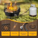 VIVOHOME Portable 58,000 BTU Propane Fire Pit, 24-Inch Smokeless Outdoor Design with Carry Bag, Tank Holder, Ideal for Patio, Backyard, Camping, Tailgating, Deck, RV - Image 6
