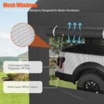 JAMFLY Carport, 12x20 ft Heavy Duty Carport with Roll-up Windows, Portable Garage with Removable Sidewalls & Doors, Car Canopy with Sandbags and All-Season Tarp for Car Boat Truck Motorcycle, Grey - Image 5