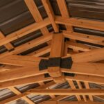 Backyard Discovery Norwood 20 ft. x 12 ft. All Cedar Wooden Carport Pavilion Gazebo with Hard Top Steel Roof Light Brown - Image 7