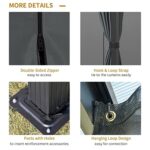 YMGSCC 10x10 Hardtop Gazebo Outdoor Gazebo Canopy Vented Roof Pergolas Aluminum Frame with Curtains, for Garden,Patio, - Image 6