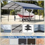STHOUYN Car Ports 12x20 Heavy Duty Metal Carport Kit, UPF50+ UV Protection Galvanized Steel Car Port for RV/Vehicle Outdoor, 130mph Windproof & 50PSF Snow Load Shelter, Easy Assembly - Image 4