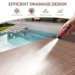 45 Pcs Plastic Interlocking Deck Tiles 12" x 12" Waterproof Patio Decking Tiles Indoor and Ourdoor Floor Tiles for Balcony Garden Porch Poolside Backyard (45 pcs, Brown) - Image 5