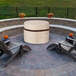 PATIOASIS 32 inch Outdoor Fireplace Cover - Waterproof, UV-Resistant Round Patio Gas Firepit Cover - 24'' Height - Image 5