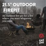 Gas One 22 in Outdoor– Wood Burning Fire Pit with Mesh Lid and Fire Picker – Durable Alloy Steel Fire Pits for Outside – Small Fire Pit for Backyard, Porch, Deck, Camping, BBQ - Image 2