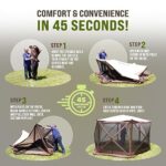 CLAM Pop Up Screen Tent, Outdoor Camping Gazebo Canopy, Pavilion, 12.5', Gray - Heavy-Duty Portable Screened Shelter with Netting for Beach, Patio, and Backyard - Image 6