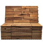 Majestick Goods Interlocking Long Deck Tiles - 24x12 Acacia Hardwood Outdoor Flooring for Patio, Balcony & Walkway - Easy Snap Together Wood Floor Panels, 2 Pack (12pcs) Covers 24 Sq Ft