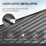 UDPATIO 10' x 10' Hardtop Gazebo, Metal Gazebo with Galvanized Steel Roof, Outdoor Permanent Pavilion with Netting for Patio, Backyard, Deck and Lawns - Image 4