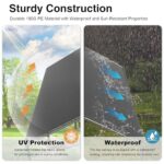 Carport 10x20ft Heavy Duty Canopy Storage Shed,Portable Garage Party Tent,Portable Garage with Removable Sidewalls & Doors All-Season Tarp for Car,Truck,Party SNC24# (N/BG) - Image 7