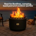 18" Smokeless Fire Pit with Removable Ash Pan, Fire Poker & Carry Bag - Portable Outdoor Fire Pit - Cast Iron - Wood Burning Lightweight Fireplace, Ideal for 4-6 People, 25 lbs - Image 7