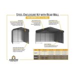 Arrow 3-Sided 20x24x9 Galvanized Steel Carport Kit - Eggshell (CPH202409ECL3) - Image 6