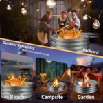 YSEJOMP 36 Inch Round Galvanized Fire Pit Ring/Fire Ring - Foldable and Perfect for Outdoor Gatherings and Campfires in The Yard/Garden/Park/Beach (3 FT Diameter, Silver) - Image 4