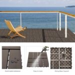27 PCS 12x12 Interlocking Deck Tiles - All-Weather Waterproof Outdoor Pavers for Pool Decks, Balconies, Backyards & Porches, Chocolate - Image 5