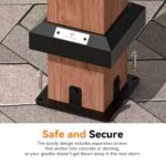 Modern Shade Tranquil Grove Wood Gazebo 10' x 10', Permanent Grill Gazebo with Galvanized Steel Hardtop Roof, Cedar Framed Wooden Pavilion for Garden, Backyard - Image 7