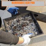 Panovue 45" H×31''W Metal Chiminea Fire Pit with Grill, Wood Burning Fire Pits for Outside,Square Chimineas Fireplace with Mesh Spark Screen Door& Fire Poker for Garden,Yard,BBQ,Bonfire (Black&Gold) - Image 9