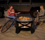 Fire Beauty 26"Steel Fire Pit with Grill Grate&Spark Screen,360° Airflow Boost Technology,Less Smoke,Larger Flames,Heavy-Duty Portable Camping Fire Pit for Backyard,Beach,RV (22lbs,4 Handles,Dual-Use) - Image 7