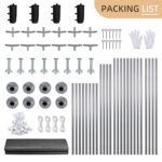 JY QAQA Carport, 12x20 FT Heavy Duty Carport with Removable Side Walls and Doors, Portable Garage with Roll-Up Window and Sandbags, Car Canopy with All-Season Tarp for Cars, Trucks, Boats, Gray - Image 6