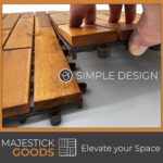 Majestick Goods Interlocking Long Deck Tiles - 24x12 Acacia Hardwood Outdoor Flooring for Patio, Balcony & Walkway - Easy Snap Together Wood Floor Panels, 2 Pack (12pcs) Covers 24 Sq Ft - Image 6